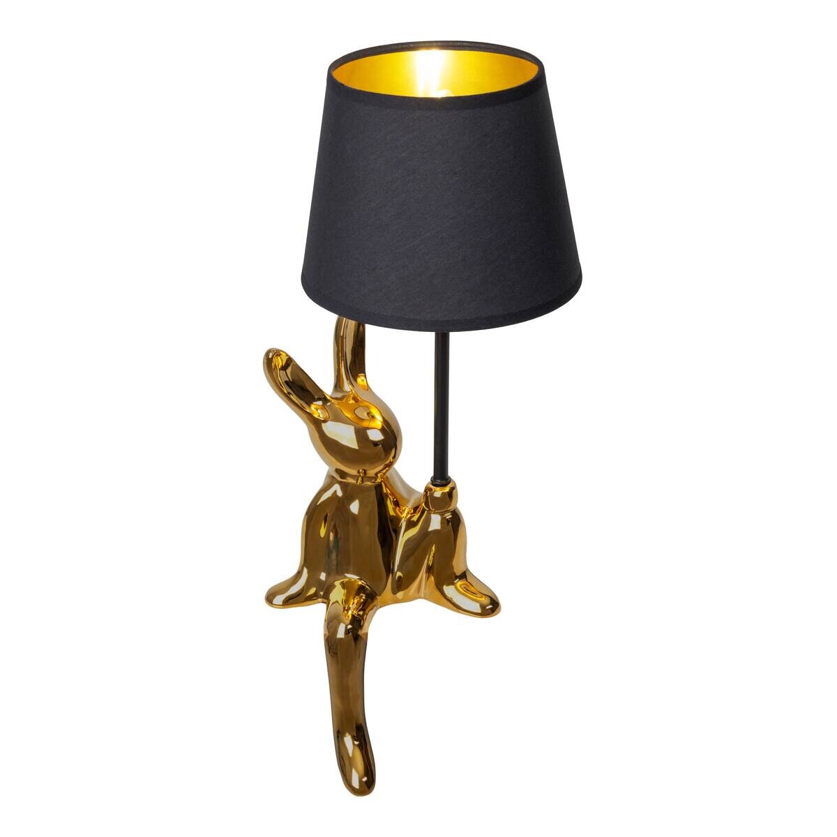Näve Leuchten Tischleuchte gold Keramik B/H/T/D: ca. 18x45x18x18 cm E14 1 Brennstellen