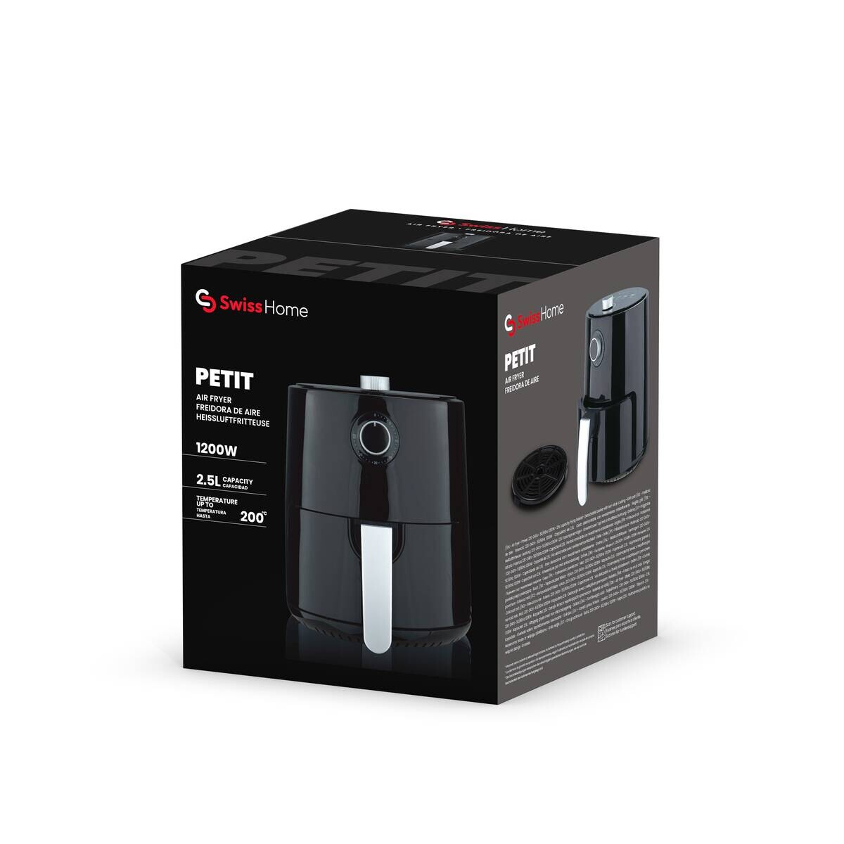 SWISS HOME Heißluftfritteuse SH-6653 schwarz Polypropylen ca. 2,5 l