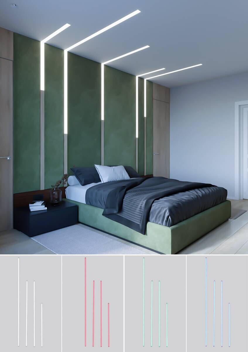 Nolo LED-Leuchten für Akustikpaneel schwarz
