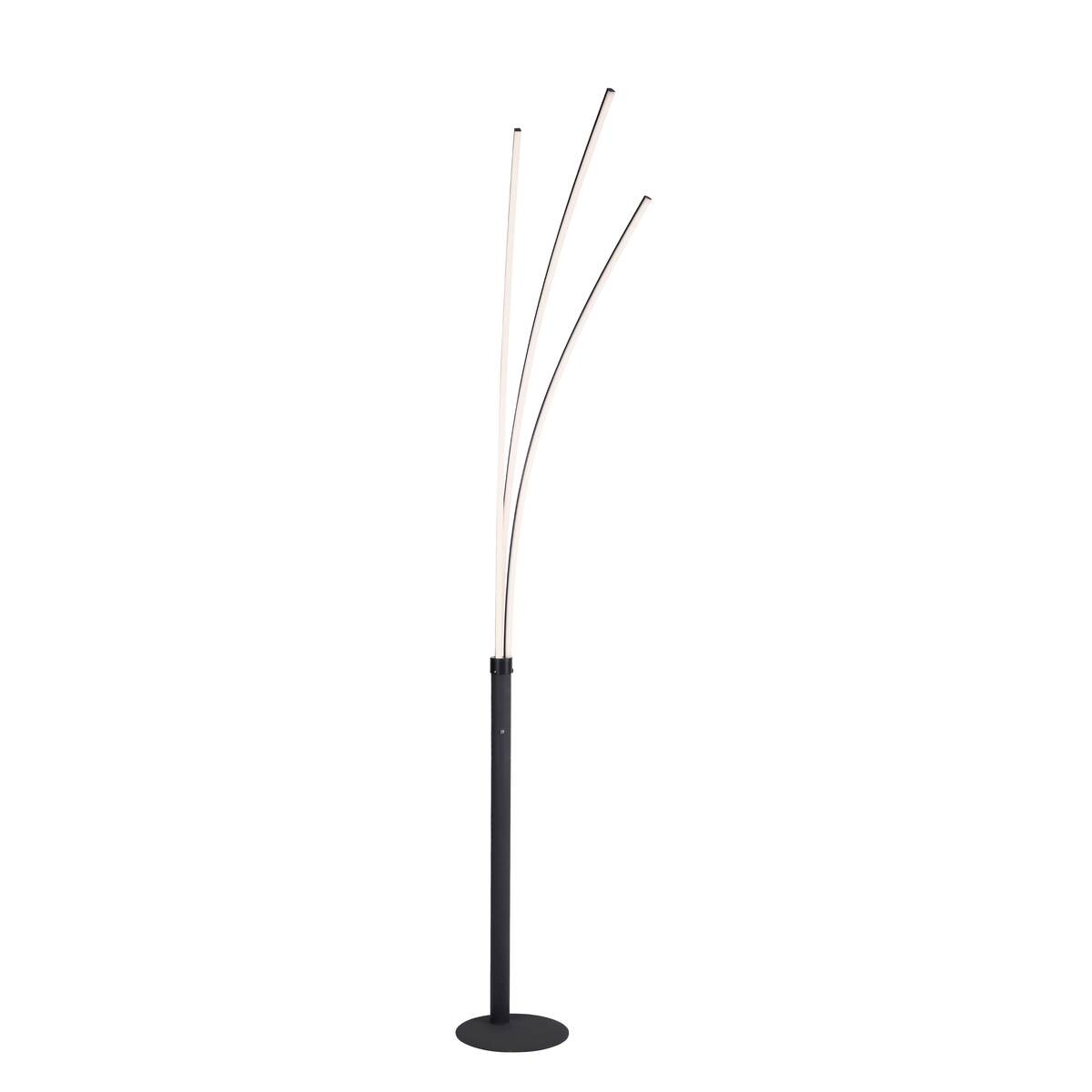Just Light Stehlampe MAJA 15383-18 schwarz Eisen Kunststoff B/H/T: ca. 58x215x80 cm 3 Brennstellen