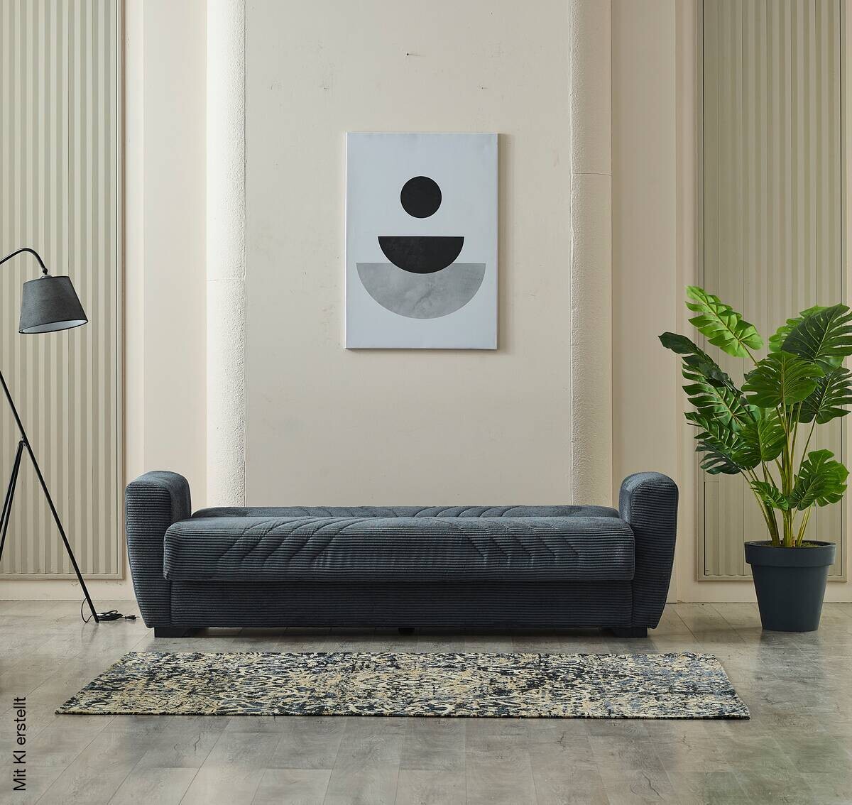 Schlafsofa Alanya grau Microfaser B/H/T: ca. 227x91x83 cm