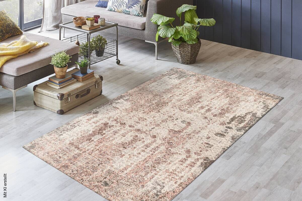 Kayoom Flachflorteppich Perry 225 rost B/L: ca. 120x170 cm