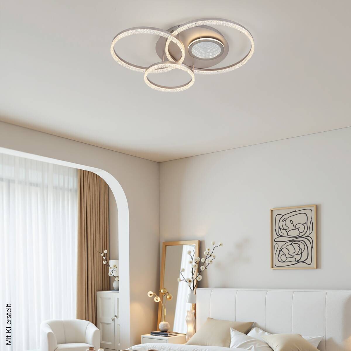 Nolo LED-Deckenleuchte champagner Metall