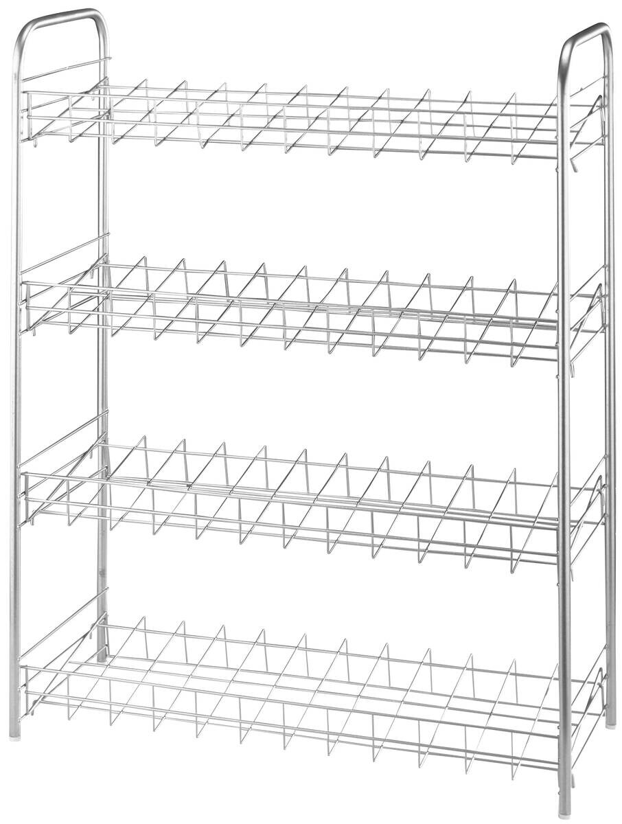 Metaltex Schuhregal silber Metall B/H/L: ca. 23x80x64 cm