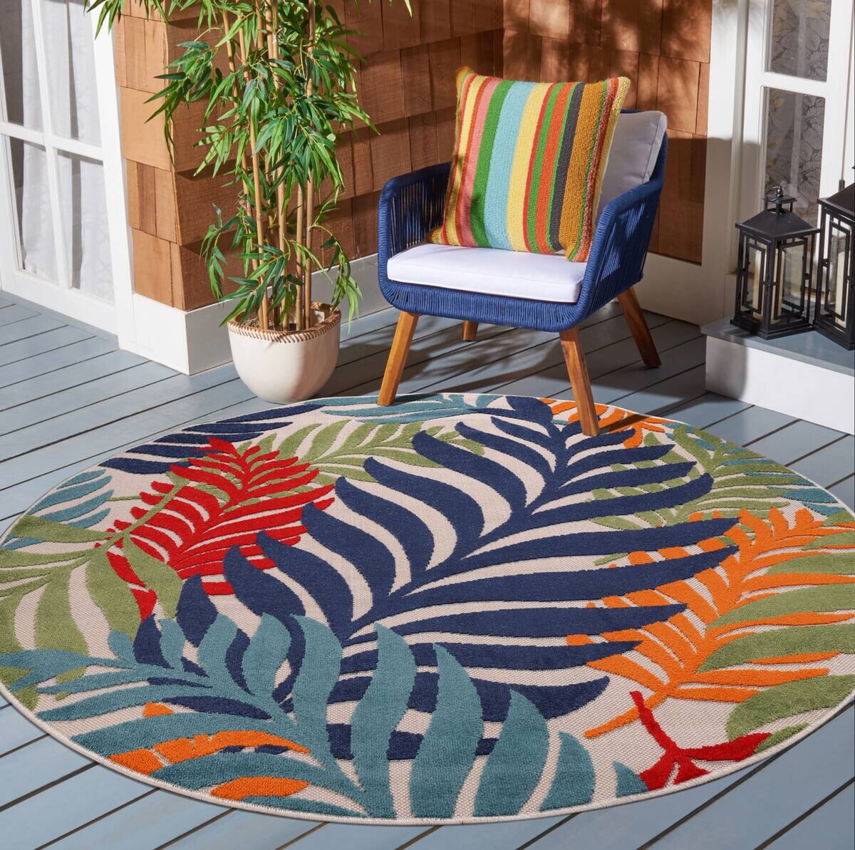 Sanat Outdoorteppich FLORAL bunt D: ca. 120 cm