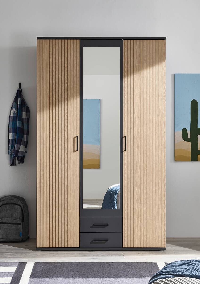 Kleiderschrank Laurie Eiche B/H/T: ca. 120x196x54 cm