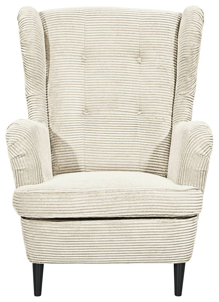 Sessel Oskar creme Velourstoff B/H/T: ca. 78x102x98 cm