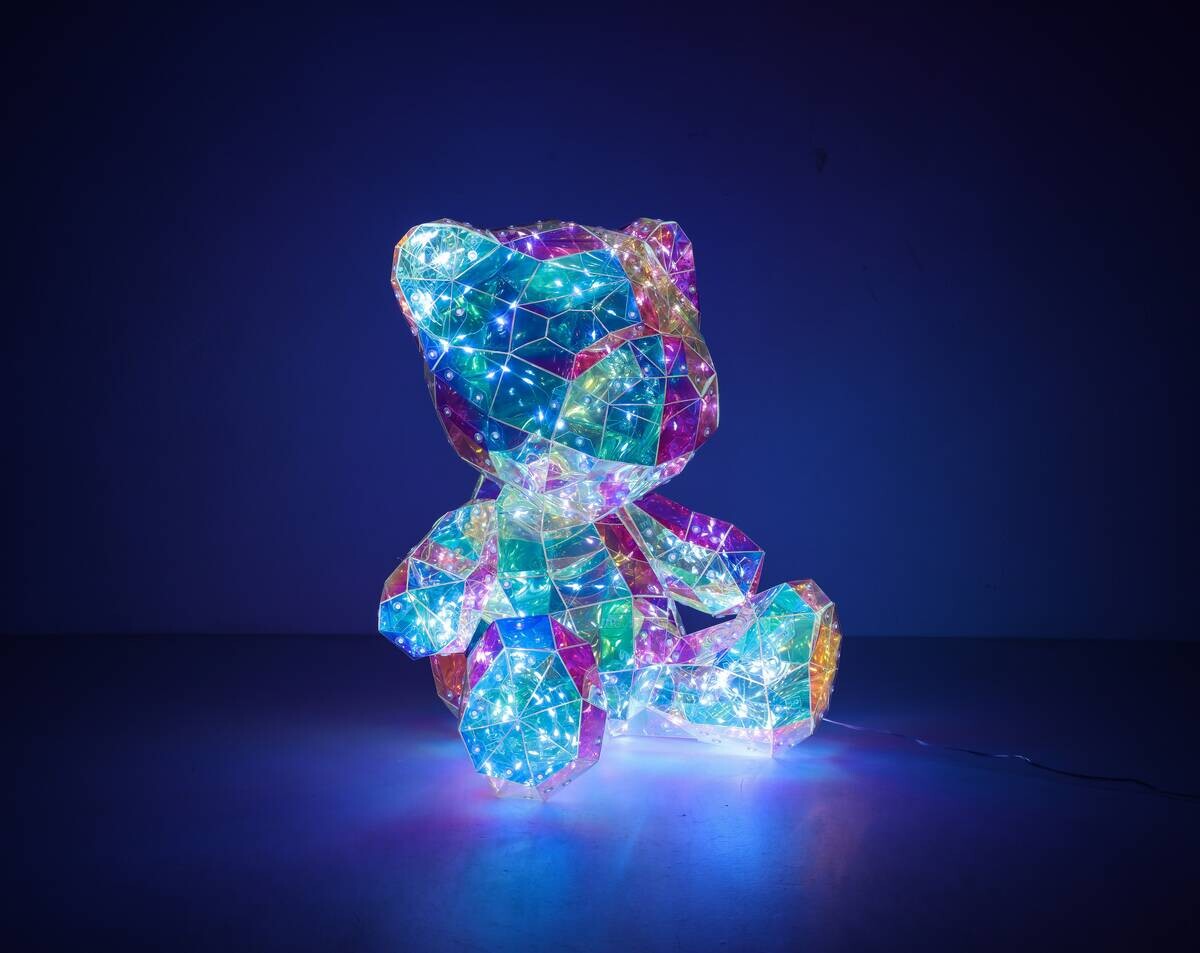 Nolo LED-Dekoleuchte Bear transparent Kunststoff B/H/L: ca. 32x40x29 cm