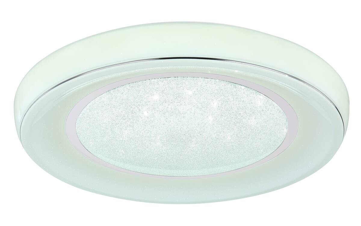 GLOBO Deckenleuchte 483110-30 weiß Opal Metall Kunststoff Chrom H/D: ca. 9x66 cm