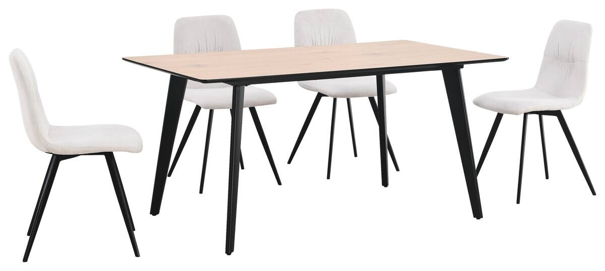 Tischgruppe Denver Eiche Nachbildung B/H/T: ca. 160x76x90 cm