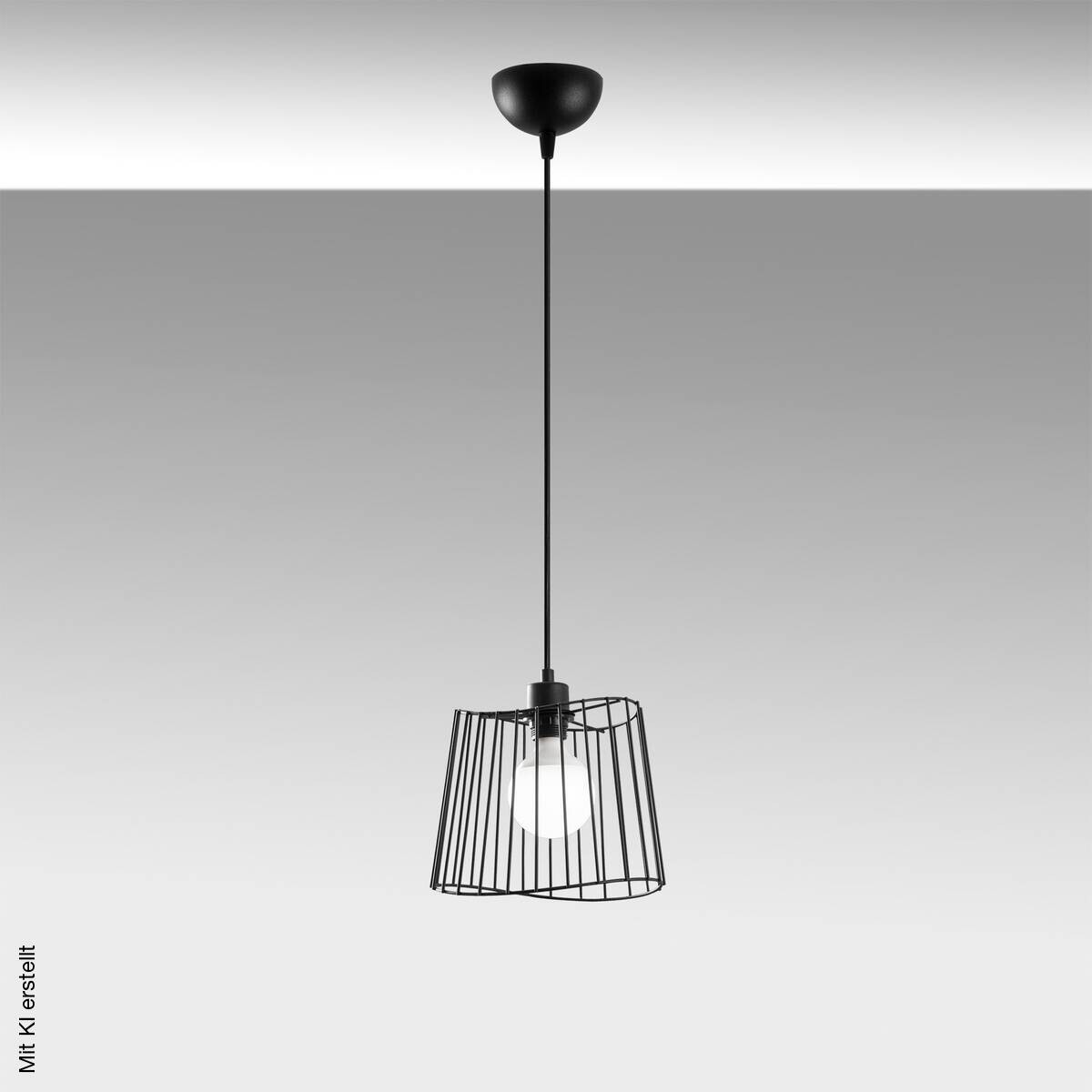 Opviq Pendelleuchte schwarz B/H/T: ca. 25x116x25 cm E27 1 Brennstellen