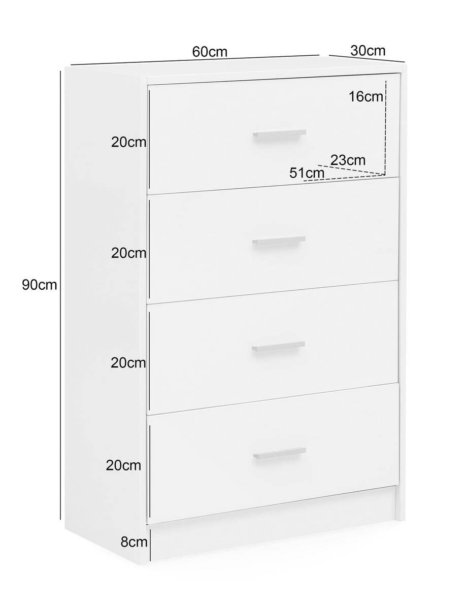 Sideboard weiß B/H/T: ca. 60x90x30 cm