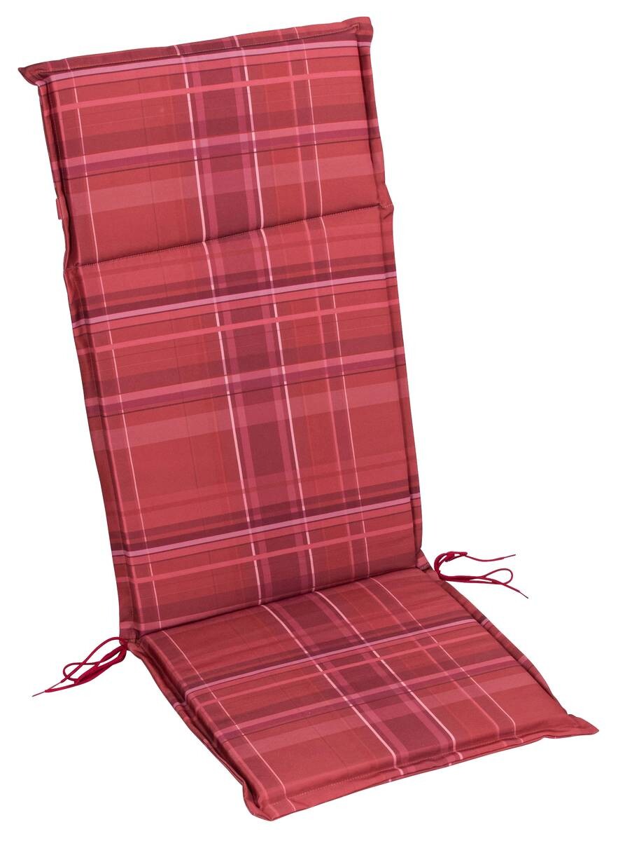 Auflage weinrot Polyester B/H/L: ca. 47x4,5x121 cm