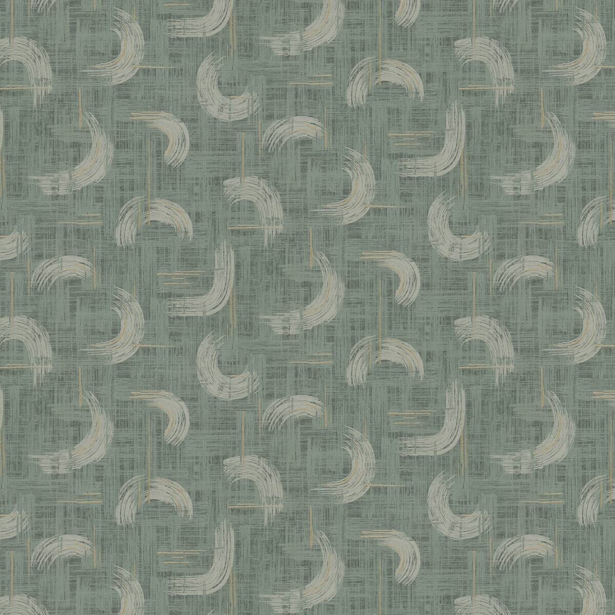 Vliestapete Grafik dunkelgrün B/L: ca. 53x1005 cm