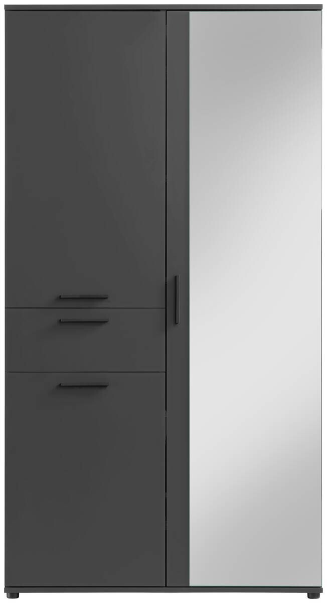 Mehrzweckschrank Kreta anthrazit weiß B/H/T: ca. 99x184x35 cm
