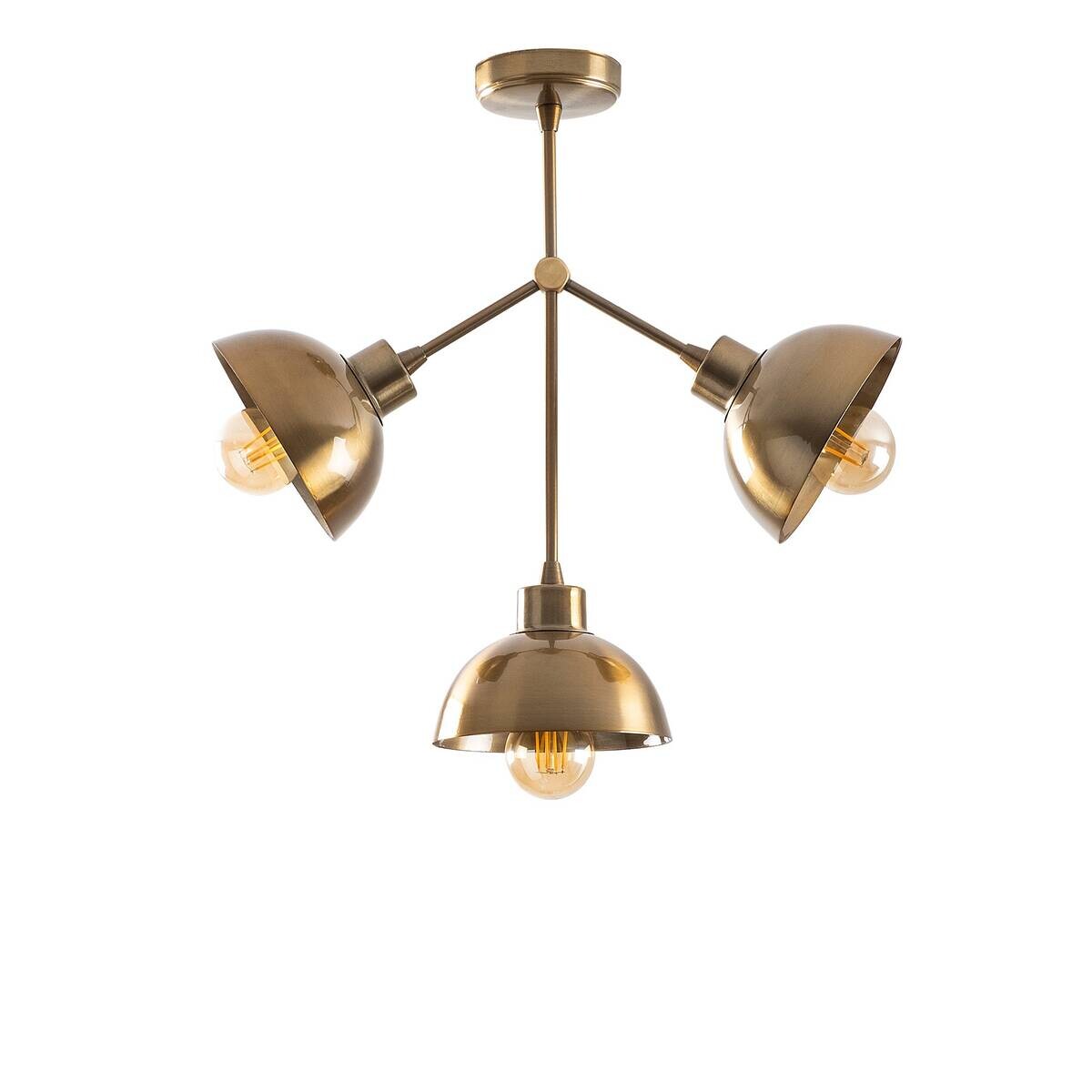 Opviq Pendelleuchte messing B/H/T: ca. 46x47x15 cm E27 3 Brennstellen