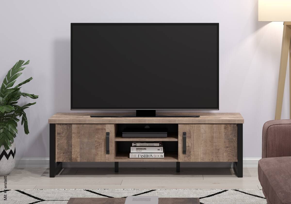 TV-Lowboard Emile Eiche Tabak Nachbildung B/H/T: ca. 166x50x45 cm