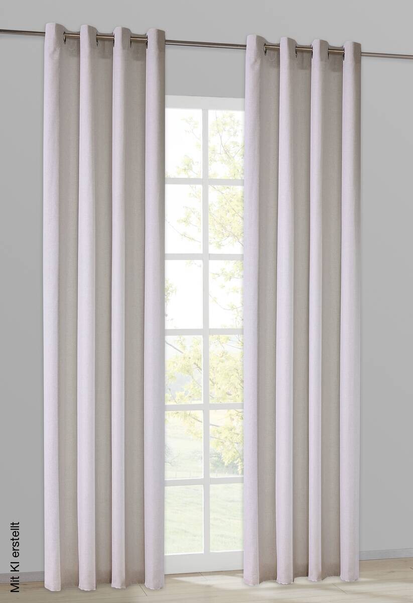 Ösenvorhang Sevilla sand B/L: ca. 135x245 cm