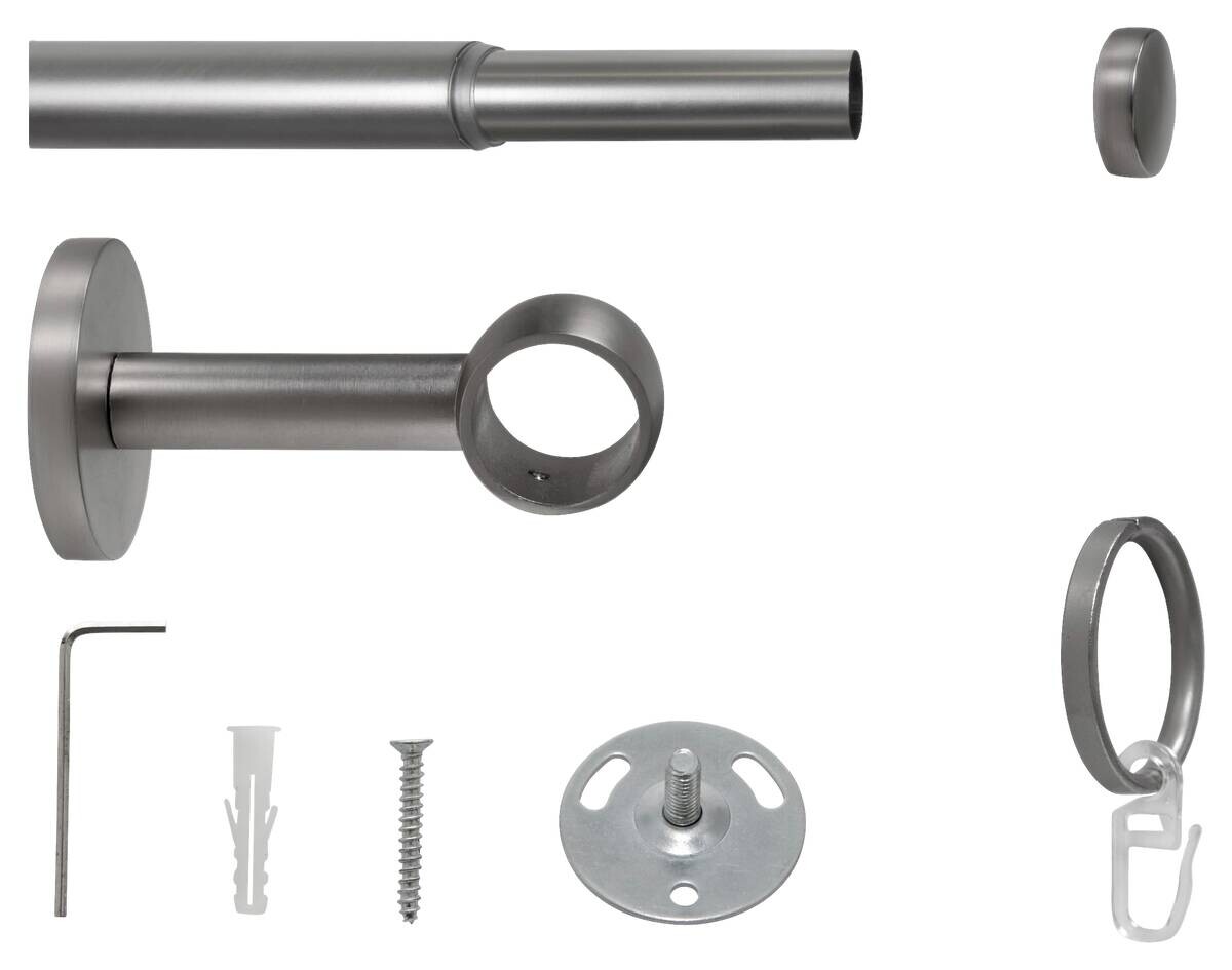 ondeco Stilgarnituren cap-noble Edelstahloptik Metall ausziehbar von ca. 120 bis 210 cm 1.0 Läufe