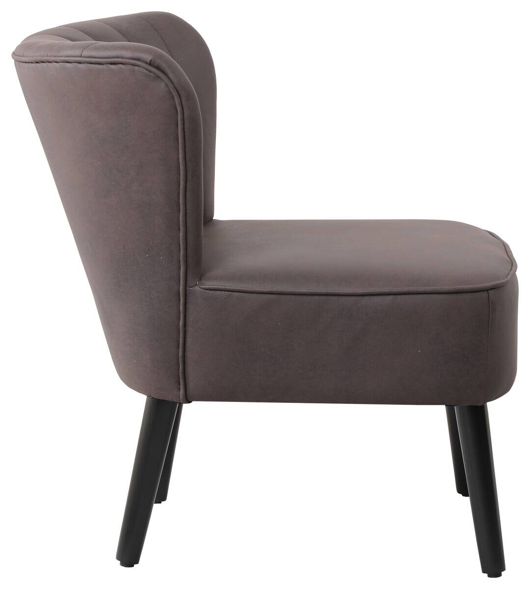 Sessel Emily grau Vintage Microfaser B/H/T: ca. 57x76x72 cm