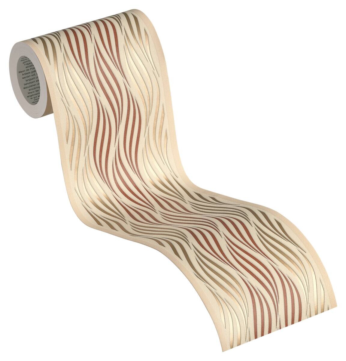 A.S.Creation Bordüre braun silber B/H/D: ca. 13x500x8 cm