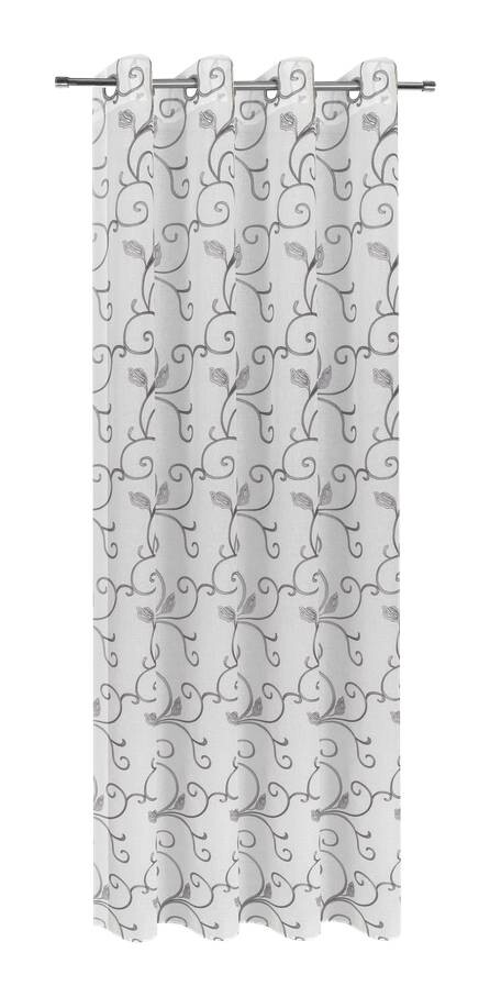 Happy Home Ösenvorhang Ranke weiß B/L: ca. 140x245 cm