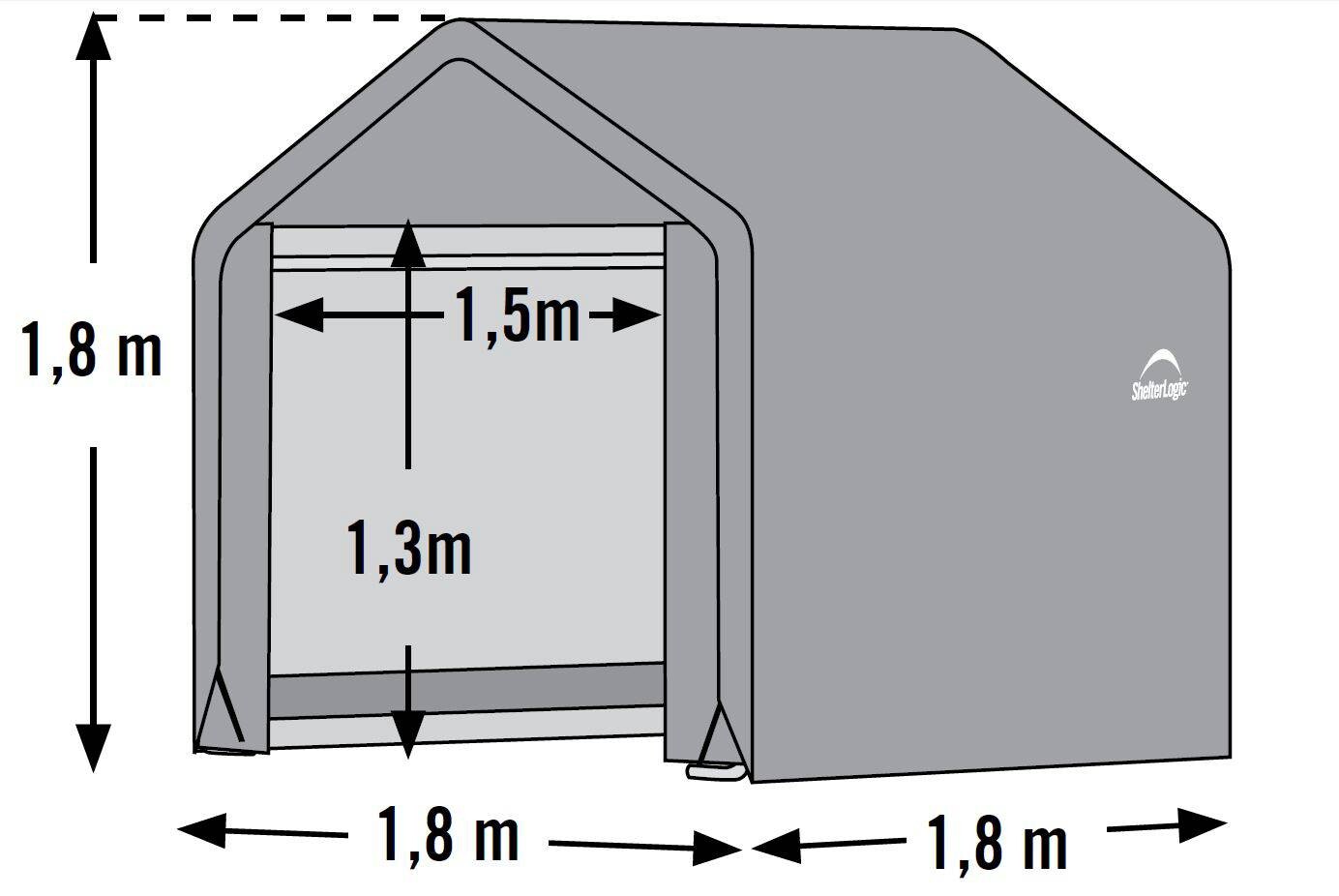 ShelterLogic Gartenhaus Shed-in-a-Box grau B/H/T: ca. 180x183x196 cm