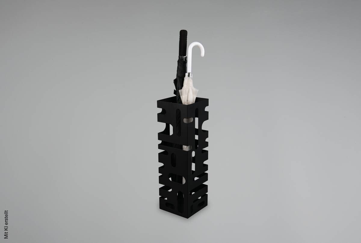 Schirmständer Doris schwarz Metall B/H/T: ca. 18x49x16 cm