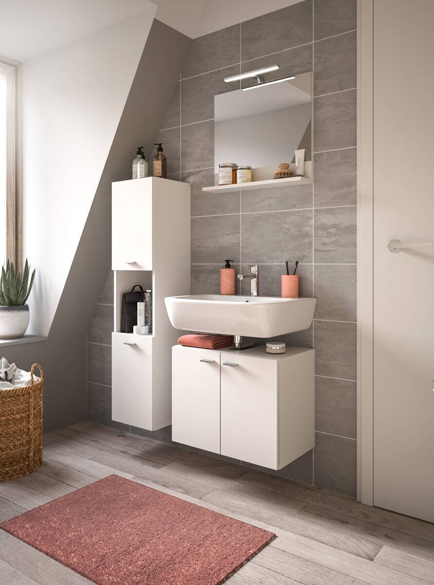 Badezimmer-Set BOSTON weiß B/H/T: ca. 102x186x33 cm