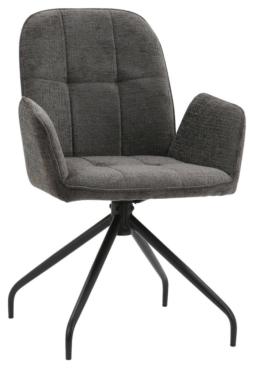 Armlehnstuhl Fria grau Webstoff Microfaser B/H/T: ca. 60x87x63 cm