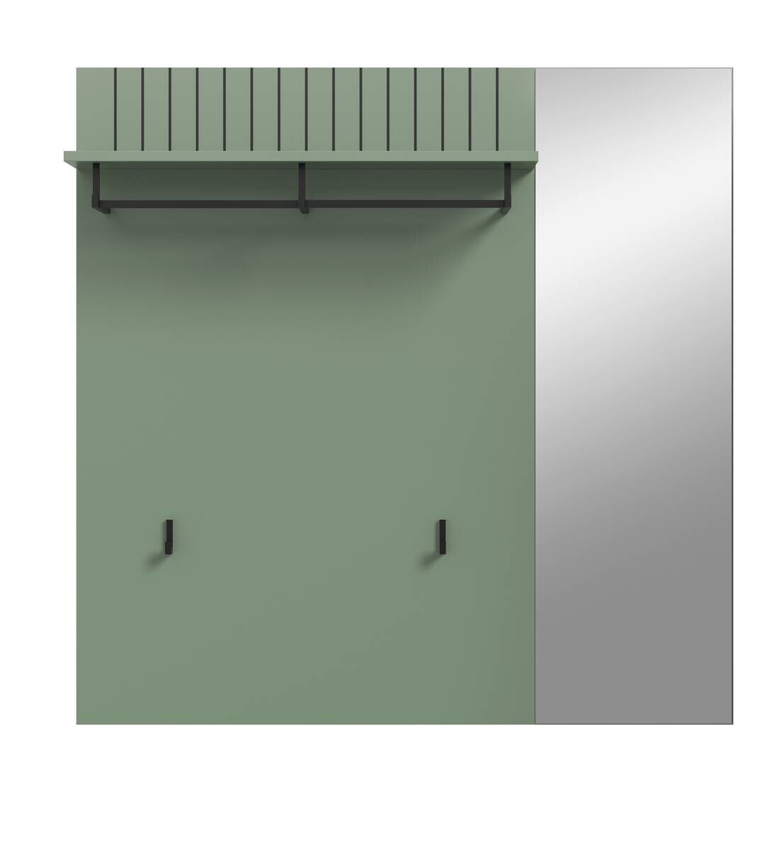 Garderobenpaneel STATION grün B/H/T: ca. 106x106x27 cm