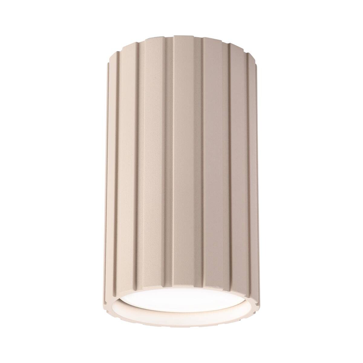 Lamkur Strahler Prisma beige Stahl B/H/L: ca. 6,5x10x6,5 cm 1 Brennstellen