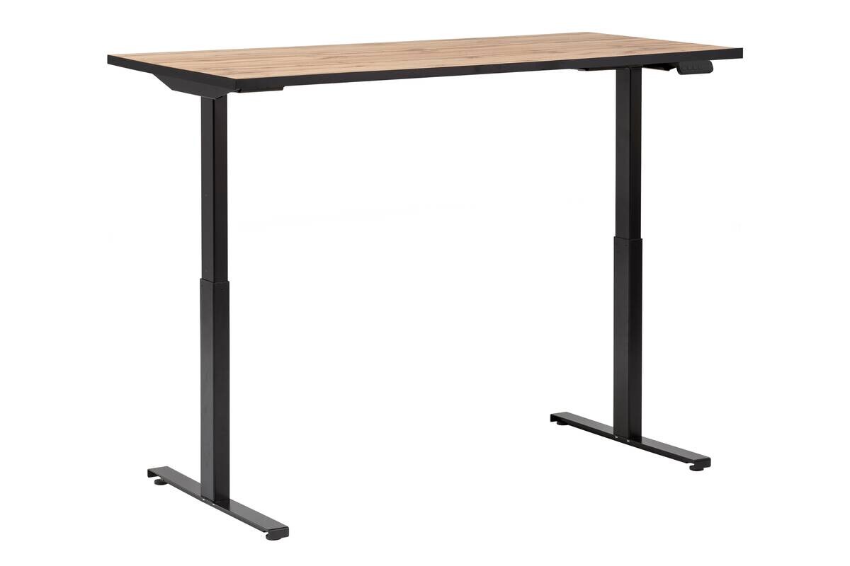 höhenverstellbarer Schreibtisch Serie 2000 Eiche Landhaus Nachbildung B/H/T: ca. 160x73x75 cm