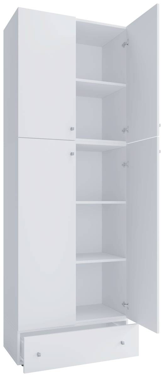 Kleiderschrank Lona weiß B/H/T: ca. 70x200x39 cm