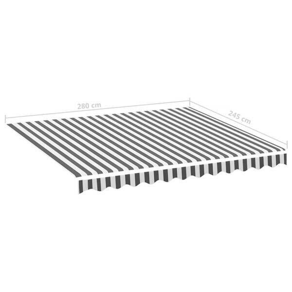 vidaXL Markisenstoff anthrazit B/L: ca. 245x280 cm