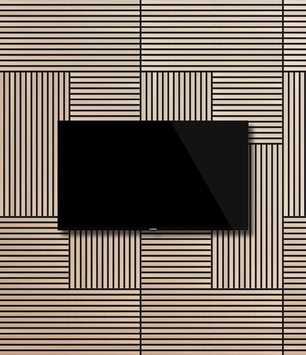 Wand- und Akustikpaneel Eiche L/B/H: ca. 104x52x1 cm pro Stück