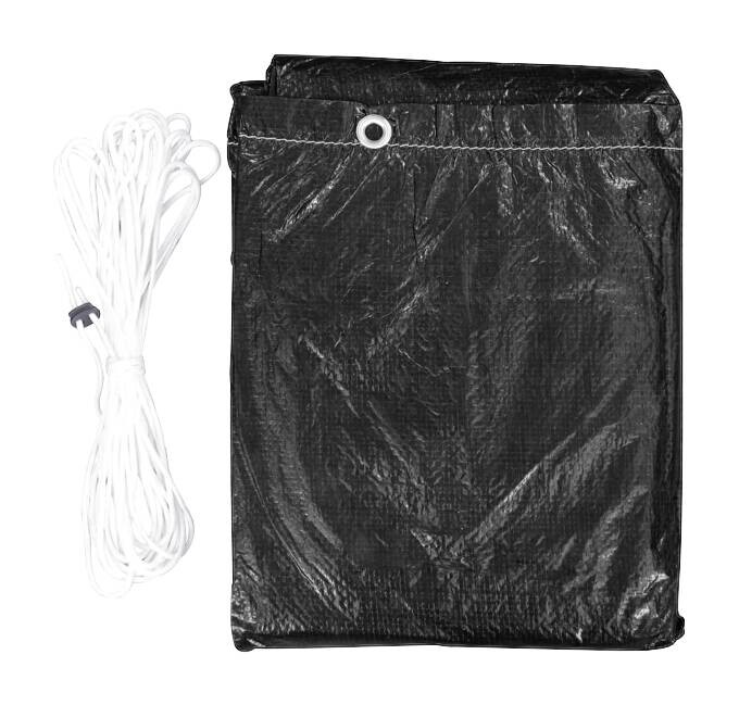 vidaXL Gartenmöbel-Abdeckung schwarz Aluminium B/H/L: ca. 80x75x160 cm