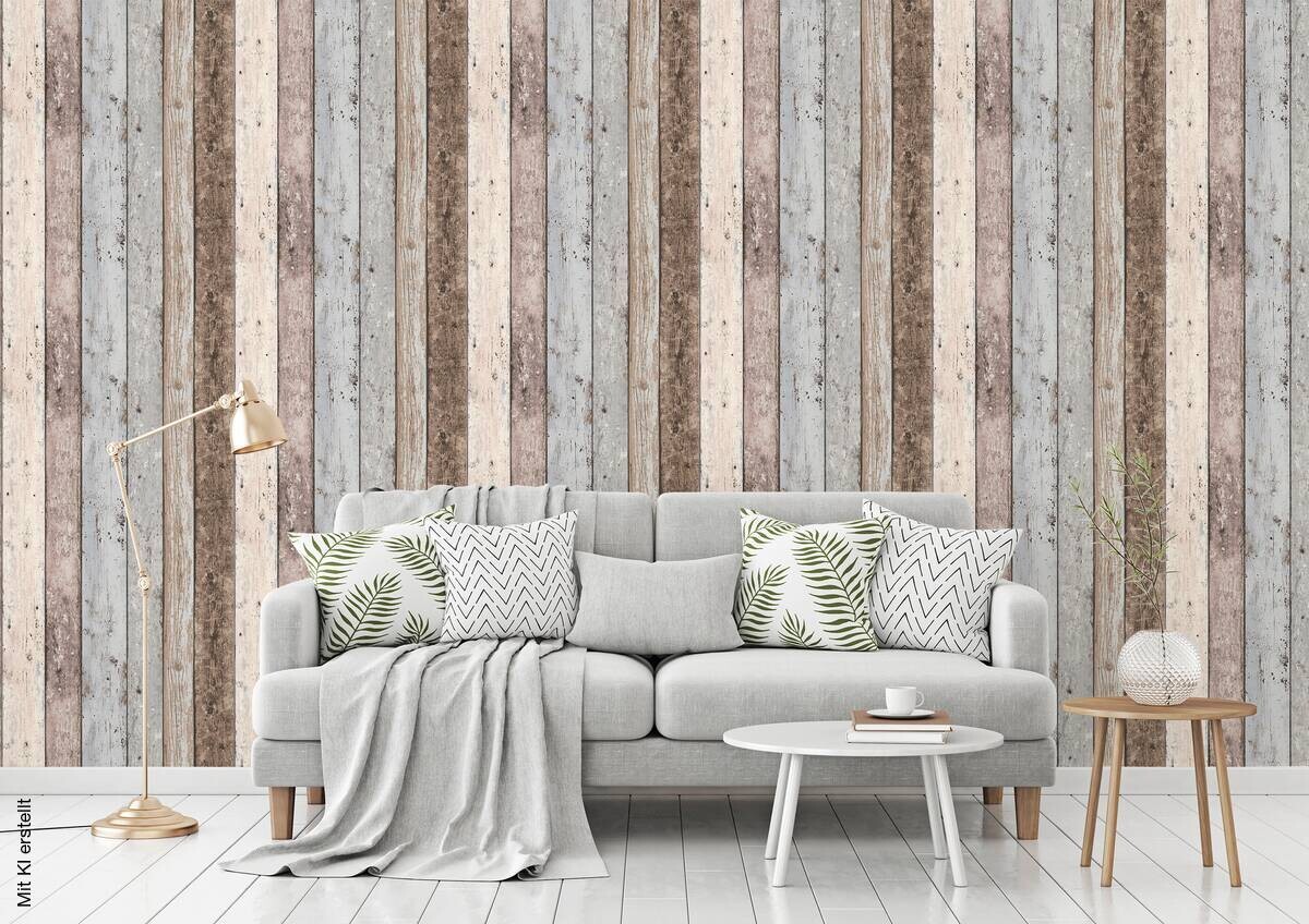 A.S.Creation Vliestapete Best of Woodn Stone 2nd Edition Holzoptik braun B/L: ca. 53x1005 cm