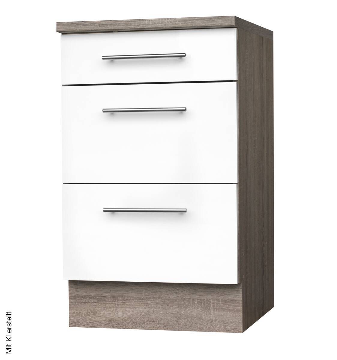 Unterschrank weiß Hochglanz B/H/T: ca. 100x82x57 cm | weiß | 100,00/82,00/57,00 cm