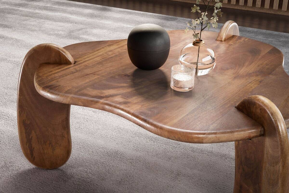 Wohnling Couchtisch braun Mango B/H/T: ca. 78x40x78 cm