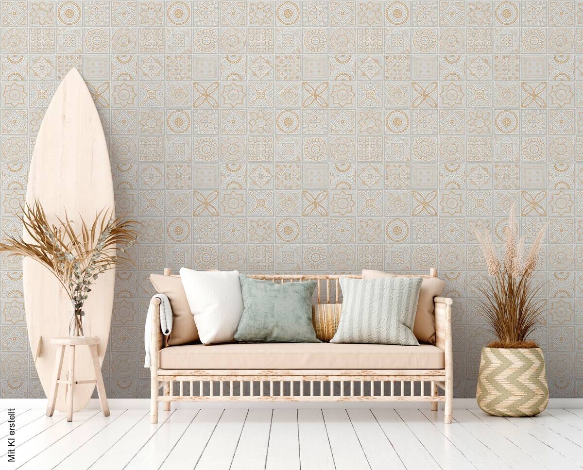 A.S.Creation Vliestapete Terra Fliesen gold B/L: ca. 53x1005 cm