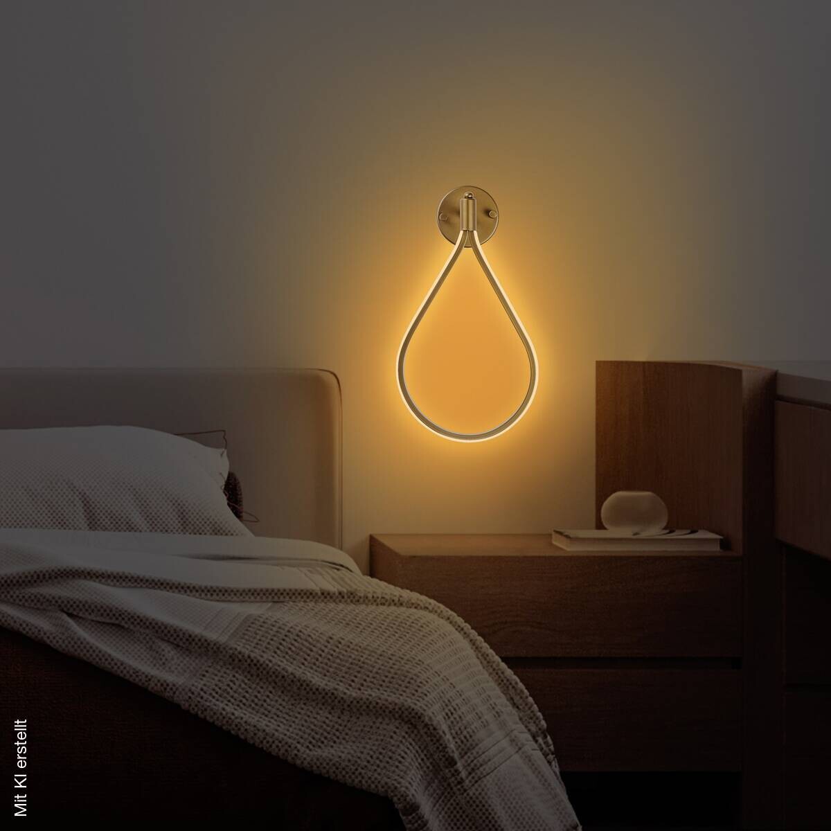 Opviq LED-Wandleuchte gold B/H/T: ca. 23x39x13 cm