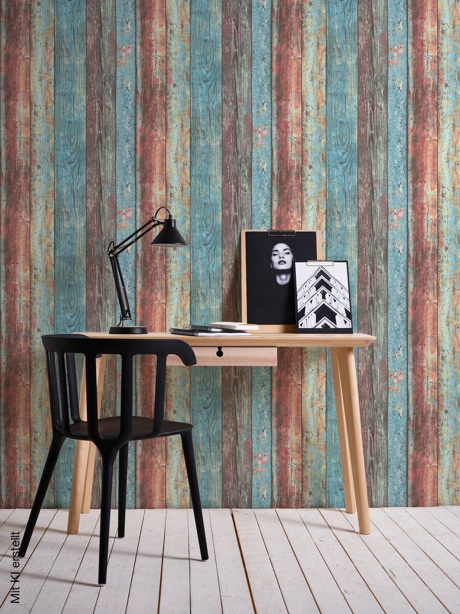 A.S.Creation Vliestapete Best of Woodn Stone 2nd Edition Holzoptik bunt B/L: ca. 53x1005 cm