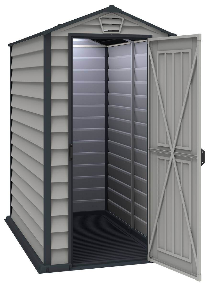 VCM Gerätehaus grau B/H/L: ca. 104x192x180 cm