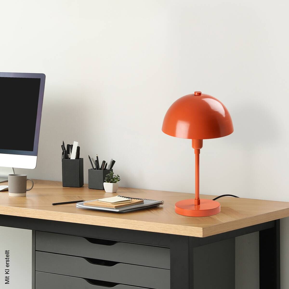 Opviq Tischleuchte orange B/H/T: ca. 20x35x20 cm E14 1 Brennstellen