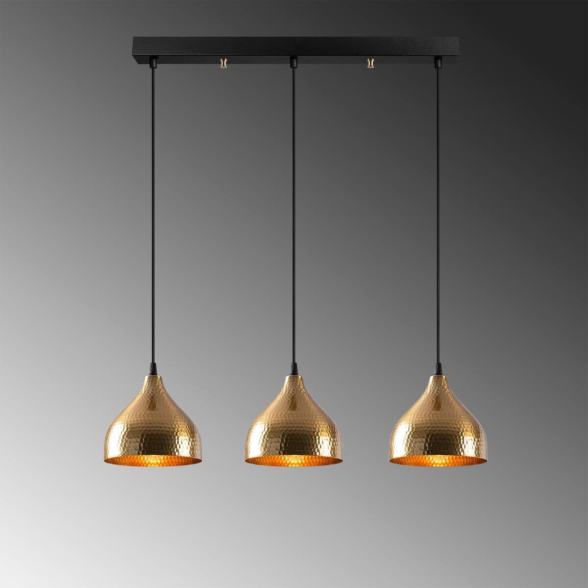 Opviq Pendelleuchte Tattoo bronze Metall B/H/T/L/D: ca. 18x114x18x68x18 cm E27 3 Brennstellen