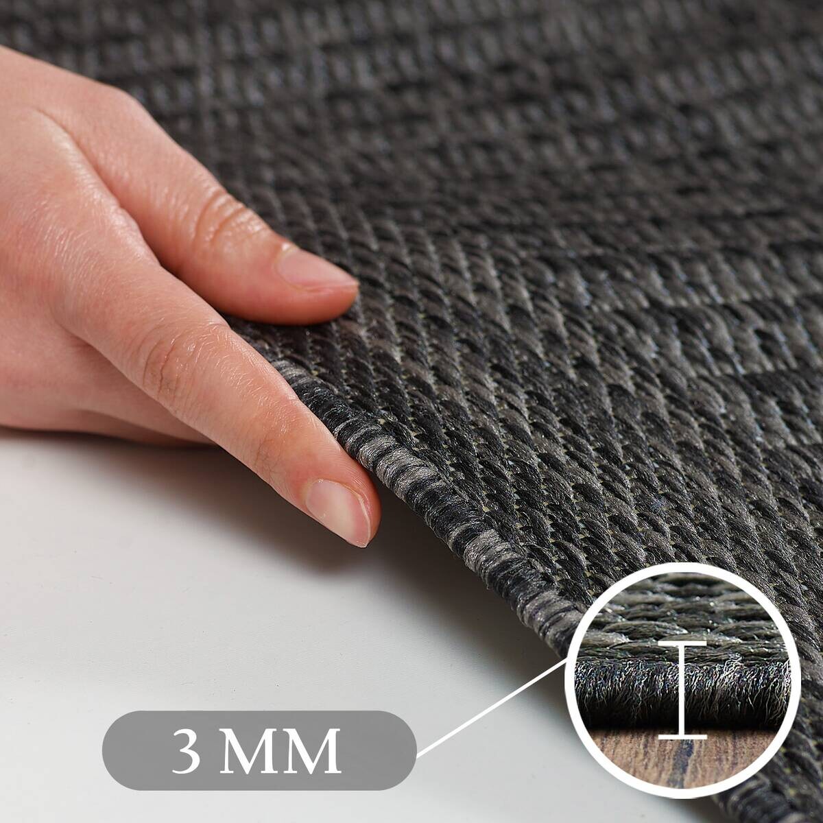 Ayyildiz Teppich GIZA schwarz B/L: ca. 200x290 cm