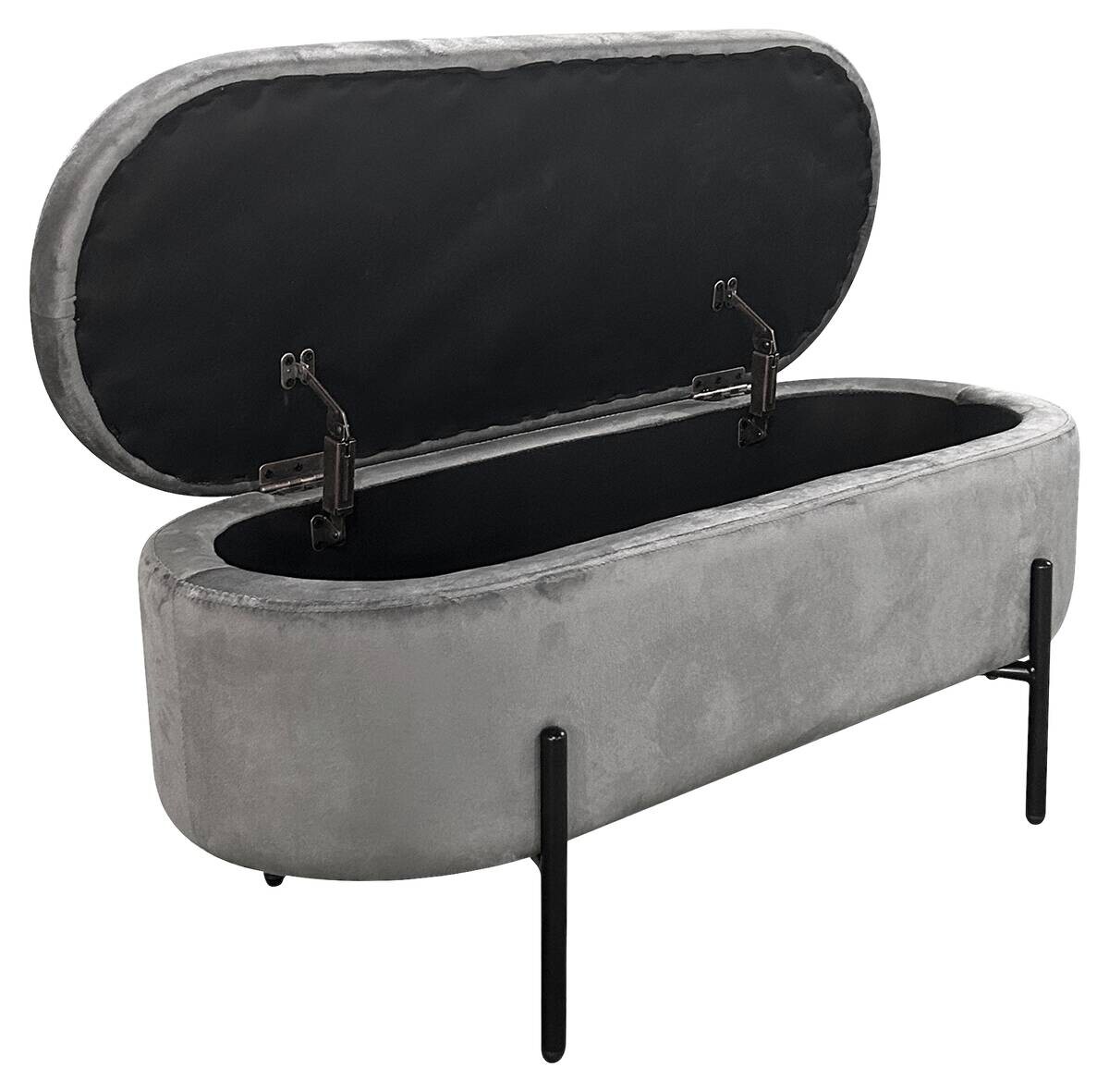 Truhe NOVA grau B/H/T: ca. 95x42x37,5 cm