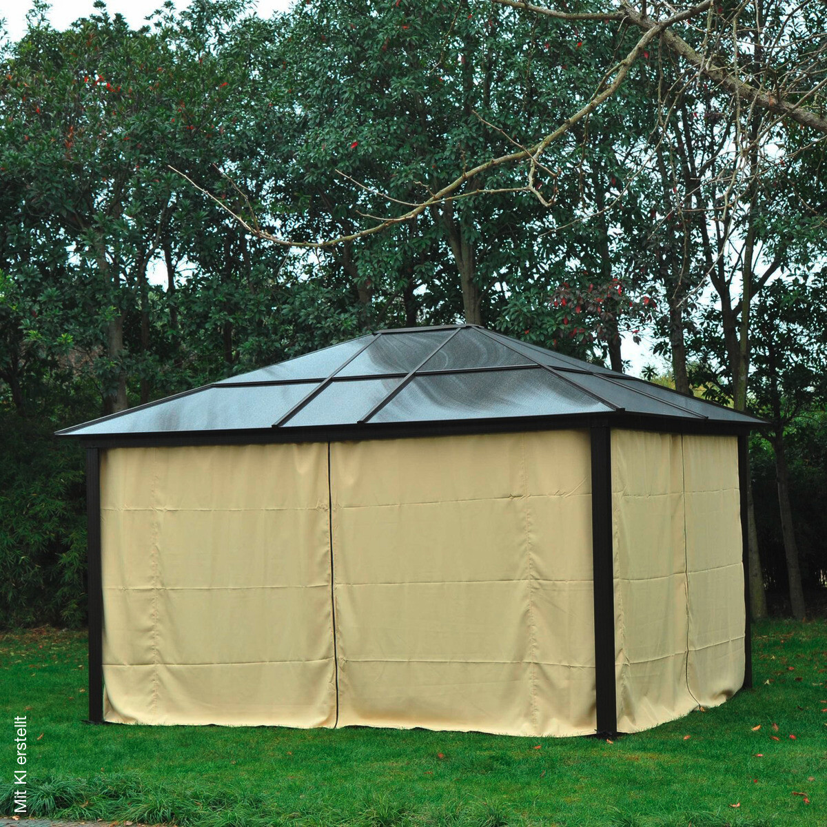 Outsunny Pavillon braun Aluminium B/H/L: ca. 360x265x420 cm