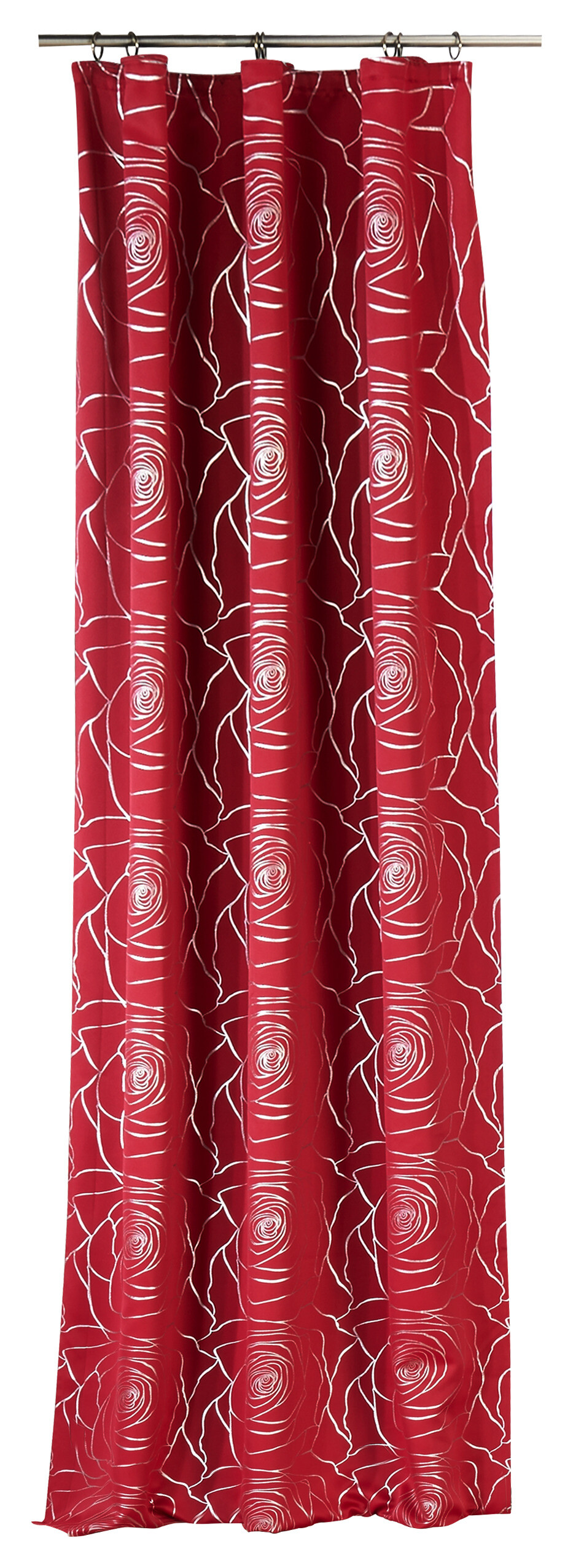 Home Essential Verdunklungsvorhang Roses rot 100% Polyester B/L: ca. 140x245 cm